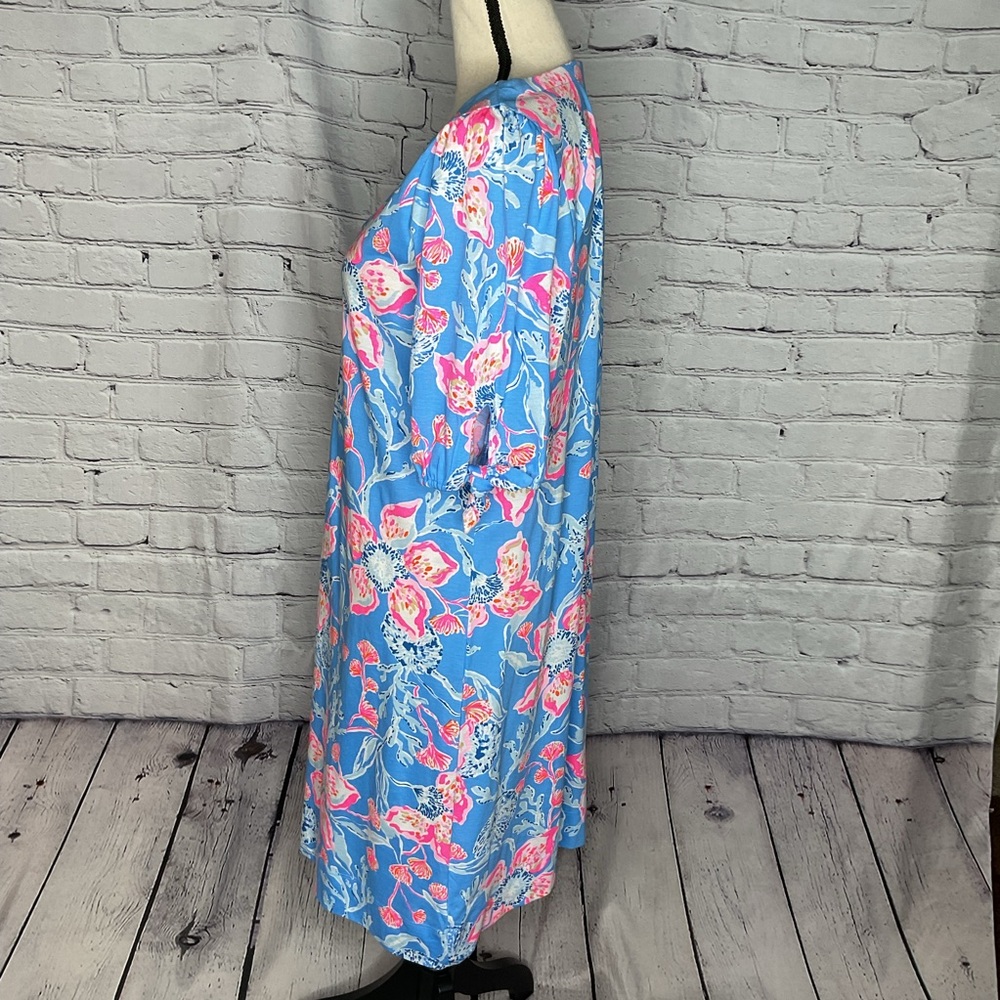 Lilly Pulitzer Easley Short Sleeve Dress Multi Bahamian Rhapsody Large NWT - Picture 6 of 16
